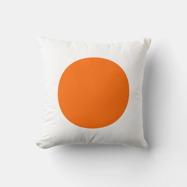 Rundfarben - Orange und Weiß Kissen (Vorderseite)