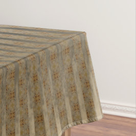 Rundfliesen und Streifen in goldener Bronze Tischdecke