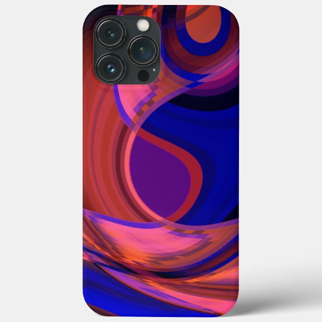 Rundförmige und gekrümmte Formen in königsblau bis Case-Mate iPhone Hülle (Rückseite)