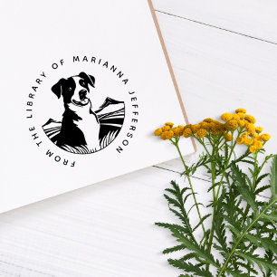 Rundgebirge-Hundefreundliche Bibliotheksbuch Permastempel