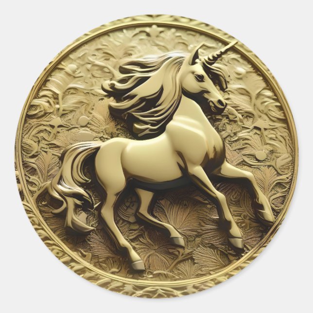 Rundgoldmünze, Runder Aufkleber (Vorderseite)