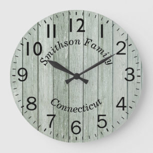 Rundholzeffekt Große Wanduhr