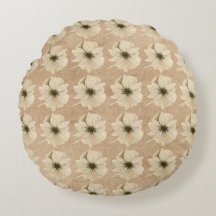 Rundkissen für Zuhause - Blume Kissendesign