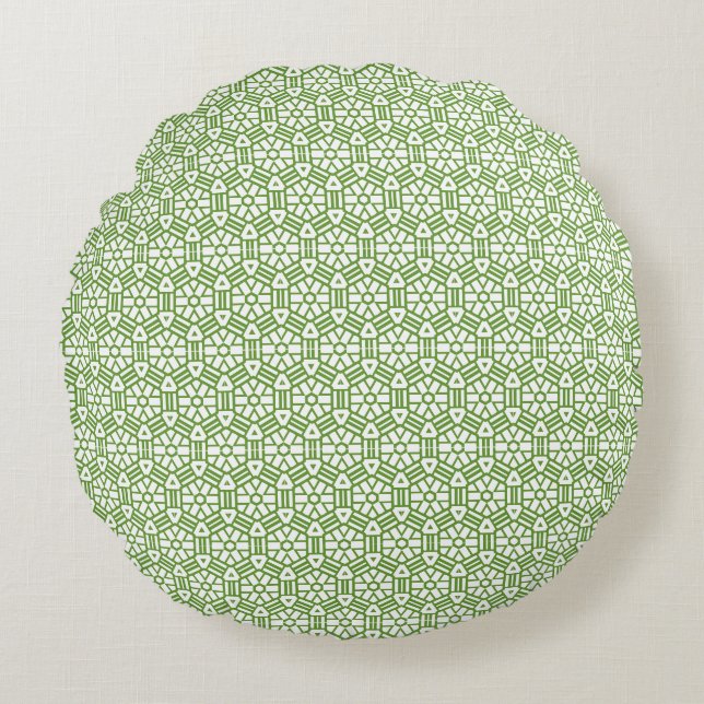 Rundkissen - Hexagon und Bars Rundes Kissen (Vorderseite)