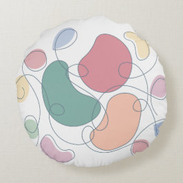 Rundkissen mit Minimalistischen Abstrakten Motiven Rundes Kissen