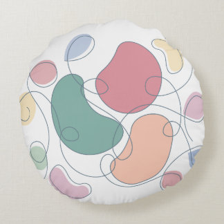 Rundkissen mit Minimalistischen Abstrakten Motiven Rundes Kissen