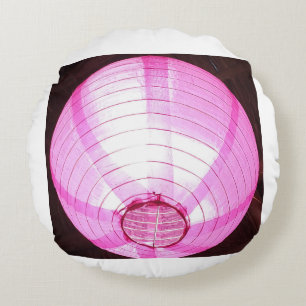 Rundkissen mit rosa Lichtdesign Rundes Kissen