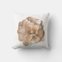 Rundkissen Oyster Muschel Blossom Weiß und Gold