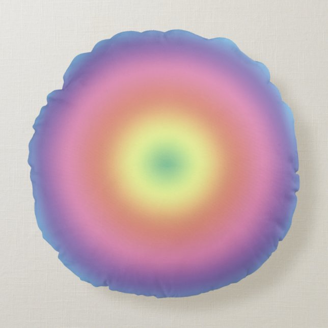 Rundkissen - Rainbow Circle Rundes Kissen (Vorderseite)