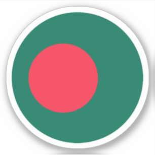 Rundkleber für die Flagge Bangladeschs Aufkleber