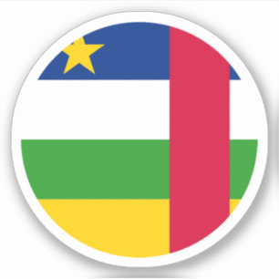 Rundkleber für die Flagge Zentralafrikas Aufkleber