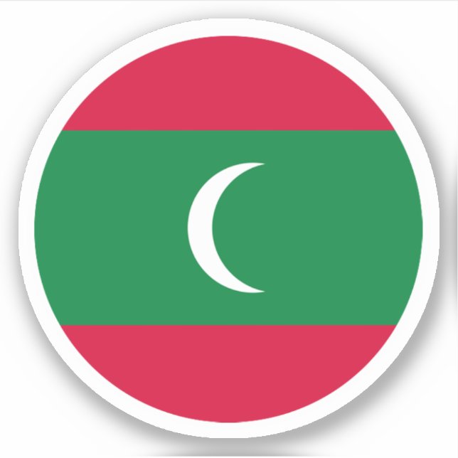 Rundkleber für Malediven Aufkleber (Vorderseite)