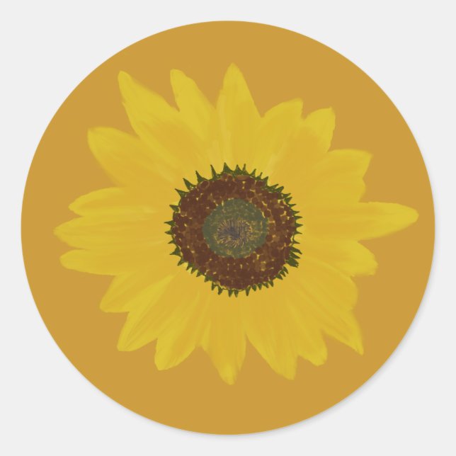 Rundkleber für Sonnenblumen Runder Aufkleber (Vorderseite)
