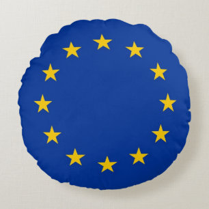 Rundkopfkissen mit der Flagge der europäischen Gew Rundes Kissen