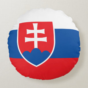 Rundkopfkissen mit Flagge der Slowakei Rundes Kissen