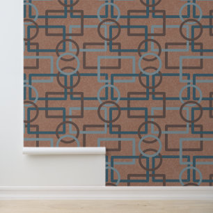 Rundkreise der geometrischen Quadrate der Mocha Mo Tapete