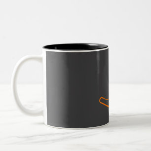 Rundlauf-Zandvoort-Rundlauf-Orange Zweifarbige Tasse
