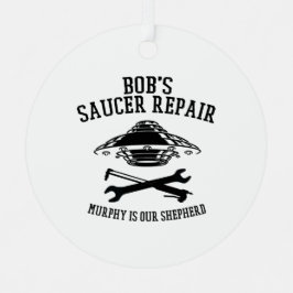 Rundmetallschmuck mit schwarzem BSR-Logo Ornament Aus Metall