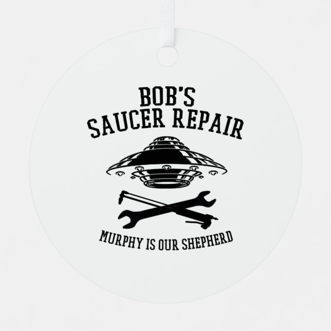 Rundmetallschmuck mit schwarzem BSR-Logo Ornament Aus Metall (Vorderseite)