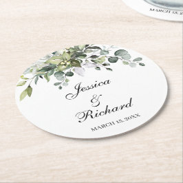 Rundpapier-Teller für Hochzeitspapiere Untersetzer