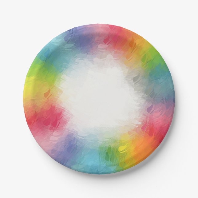 Rundpapier-Teller Moderne Elegante Farben Pappteller (Vorderseite)