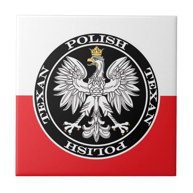 Rundpolnischer Adler Fliese (Vorderseite)