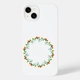Rundrahmen mit Blumenrahmen, gelb und rote Rose, B Case-Mate iPhone 14 Plus Hülle