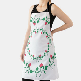 Rundrahmen mit rosa rosa Blume Schürze