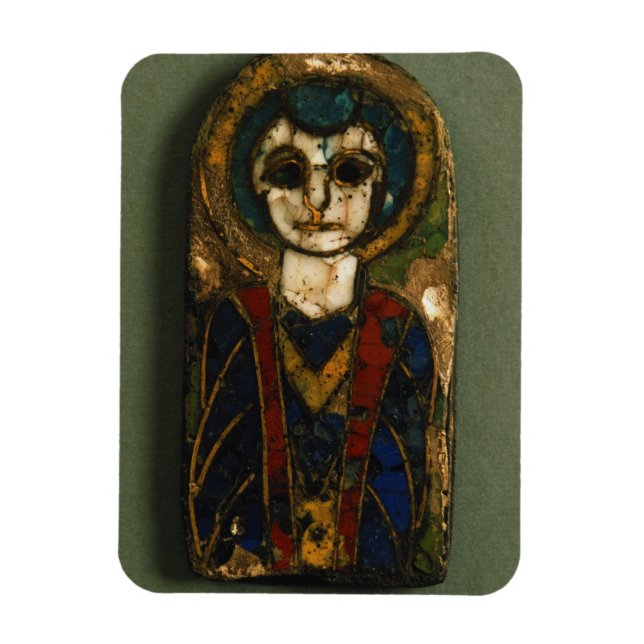 Rundschild, die Christus oder einen Heiligen darst Magnet (Vertikal)