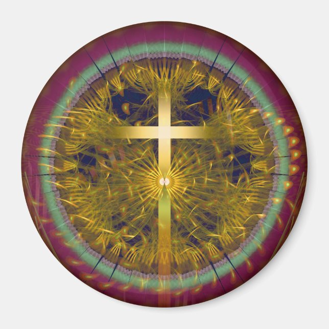 Rundschmuck aus Fraktal Magnet (Vorne)