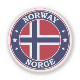 Rundschreiben für die norwegische Flagge Aufkleber