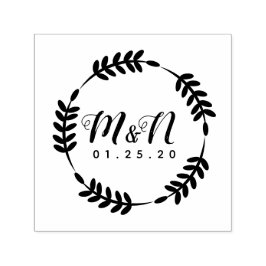 Rundschrift für die Verzierung eines Hochzeitslogo Permastempel