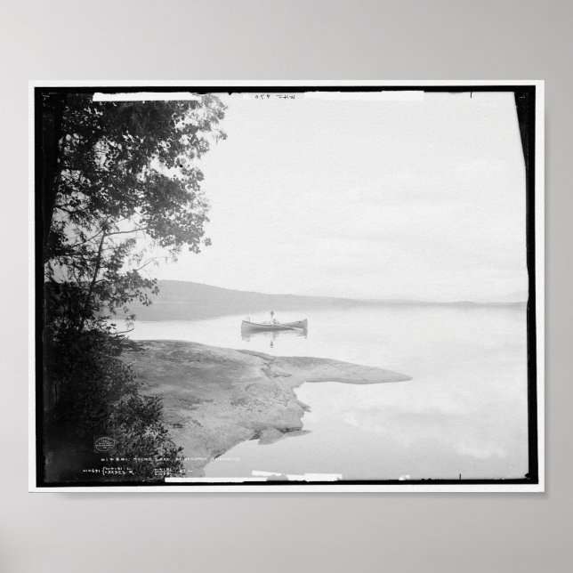 Rundsee, Adirondacks, New York, Kanufahren Poster (Vorne)
