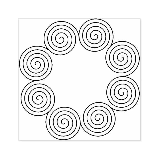 Rundspiralrahmen Gummistempel (Prägung)