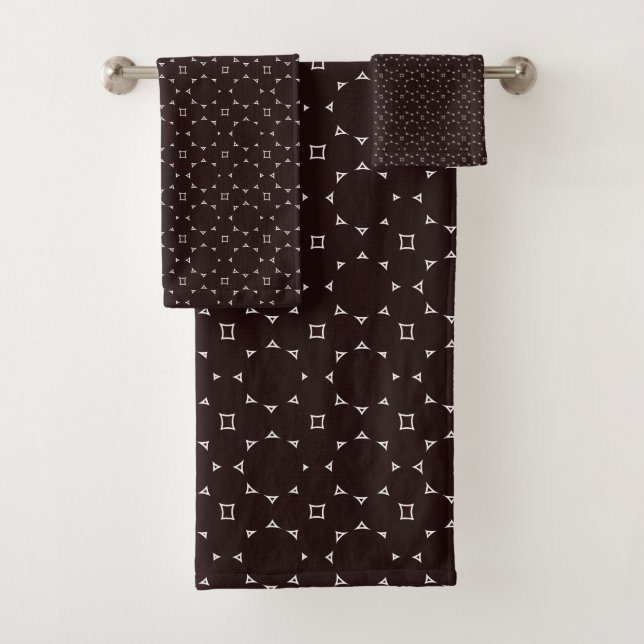 Rundsteine Braun/W Dekor-Soft Moderne Handtücher (Insitu)