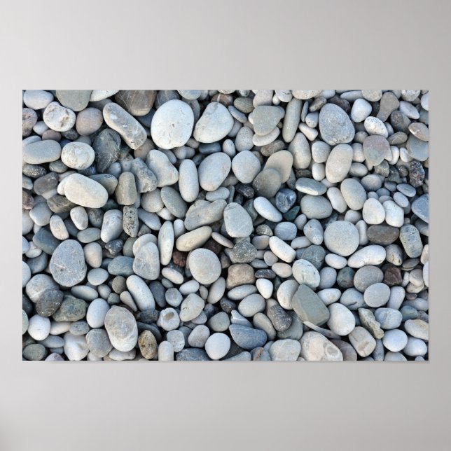 Rundsteinstruktur Gestein Mineralien Natur Kies Poster (Vorne)