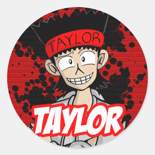 Rundsticker Taylor Runder Aufkleber (Vorderseite)
