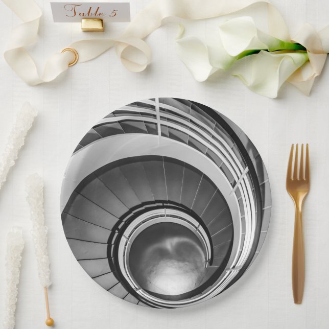 Rundtreppe BW Pappteller (Hochzeit)