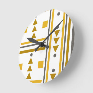 Runduhr im modernen geometrischen Stil Runde Wanduhr