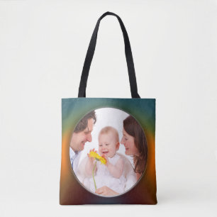 Rundung in quadratischem Rahmen 1 + Ihr Foto Tasche