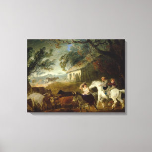 Rundung oben vor dem Sturm, 1805 (Öl auf Platte) Leinwanddruck