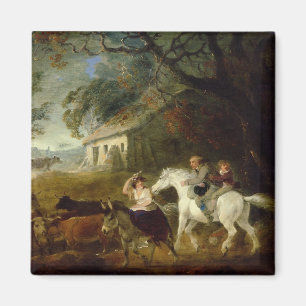 Rundung oben vor dem Sturm, 1805 (Öl auf Platte) Magnet