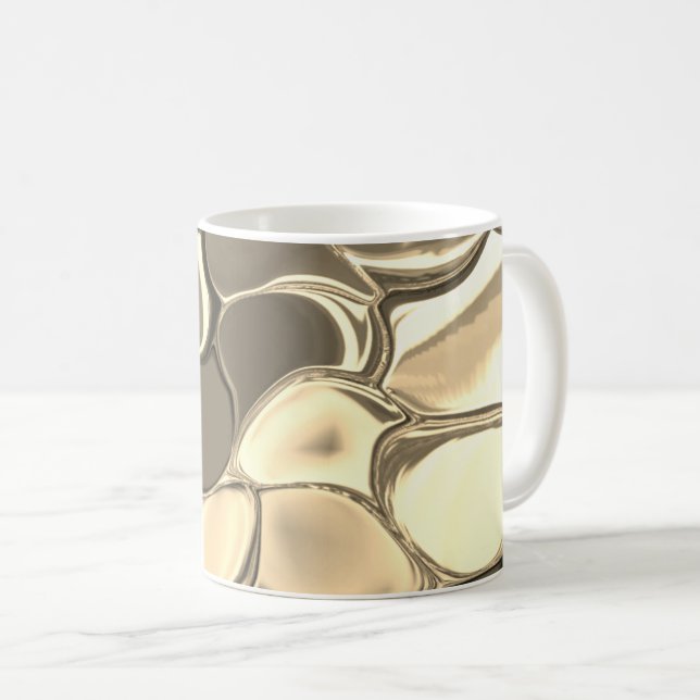 Rundungen in Bronze oder Beige, glänzend Kaffeetasse (VorderseiteRechts)