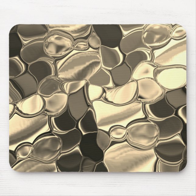 Rundungen in Bronzefarben, glänzendes helles Gold? Mousepad (Vorne)
