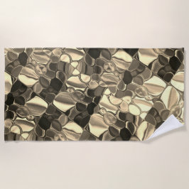 Rundungen in Bronzefarben, glänzendes helles Gold? Strandtuch