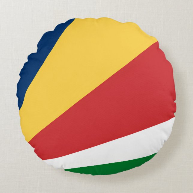 Rundwirbelkissen mit Seychellen-Farben Rundes Kissen (Vorderseite)