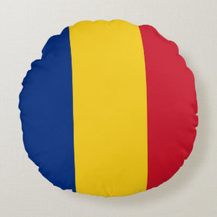 Rundwurfkissen mit der Flagge Rumäniens Rundes Kissen