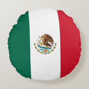 Rundwurfkissen mit Flagge Mexikos Rundes Kissen