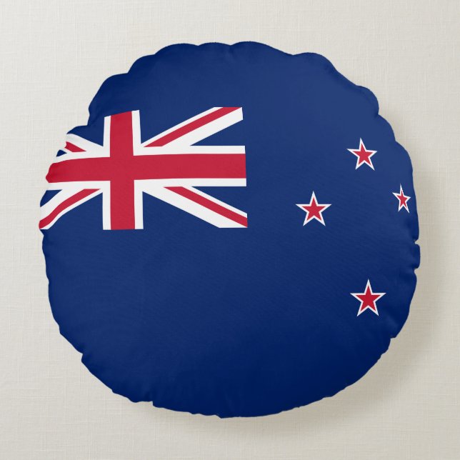 Rundwurfkissen mit Flagge Neuseelands Rundes Kissen (Vorderseite)