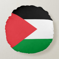 Rundwurfkissen mit palästinensischer Flagge